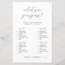 Search for whats in your purse bridal shower games Bride