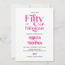 Search for hot pink 50th birthday invitations Modern