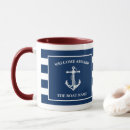 Search for navy blue anchor mugs Boat captain