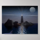 Search for night lighthouse posters Ocean