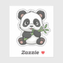 Search for panda cartoon stickers Bamboo