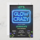 Search for neon party invitations Glow in the dark