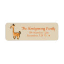 Search for baby safari animals return address labels Giraffe
