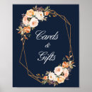 Search for floral wedding signs Navy blue