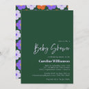 Search for purple and orange baby shower invitations Cute