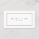 Search for simple plain white business cards Black and white