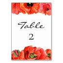 Search for red poppies table cards Poppy