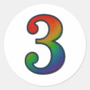 Search for number three stickers Third