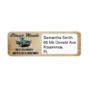 Search for classic car return address labels Modern