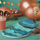 Search for teal and gold plates Glitter
