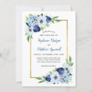 Search for blue flower border wedding invitations Flowers