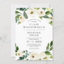 Search for white floral wedding invitations Greenery