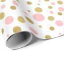 Search for gold polka dot wrapping paper Pink
