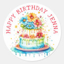 Search for whimsical birthday cake stickers Blue