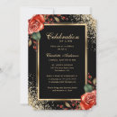 Search for life celebration invitations Gold