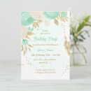 Search for mint and gold birthday invitations Roses