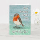 Search for robin bird birthday cards Watercolor