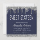 Search for blue and silver sweet 16 invitations For kids