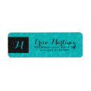 Search for turquoise and black return address labels Bold