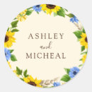 Search for rustic sunflower wedding stickers Botanical