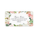 Search for pink flowers return address labels Chic