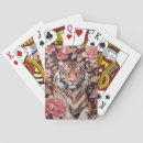 Search for tiger playing cards Flowers