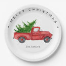 Search for red truck paper plates Vintage
