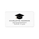 Search for graduation gold return address labels Black and white