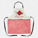 Search for red check gingham aprons Mother