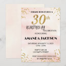 Search for dinner 30th birthday invitations Pink and gold