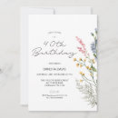 Search for modernism 40th birthday invitations Minimalist