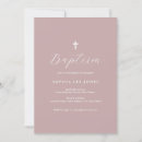 Search for pink baby girl christening invitations Dusty rose