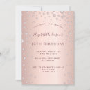 Search for diamond sweet 16 invitations Rose gold