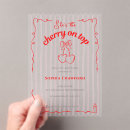 Search for red bow invitations Coquette