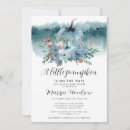 Search for a little pumpkin is on the way baby boy shower invitations Watercolor