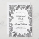 Search for male retirement invitations Black and white