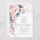 Search for dusty pink bridal shower invitations Botanical
