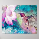 Search for blue hummingbird art Floral