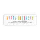 Search for best wishes return address labels Colourful