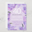 Search for lilac birthday invitations Forty and fabulous