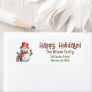 Search for happy snowman return address labels Snowmen
