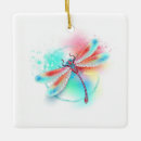Search for dragonflies christmas tree decorations Watercolor