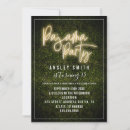 Search for pajama birthday invitations Neon