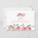 Search for floral bridesmaid cards Watercolor