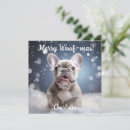 Search for french bulldog christmas cards Snow