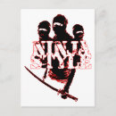 Search for ninjas postcards Warrior