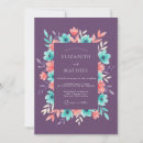 Search for purple and turquoise wedding invitations Floral