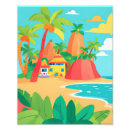 Search for palm tree watercolor art Boat