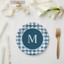 Search for blue and green plaid napkins Rustic