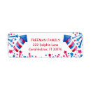 Search for blue 1st birthday return address labels Red white and blue